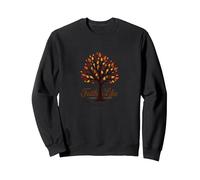 Fall for Jesus: Faith Like Falling Leaves Citation chrétienne Sweatshirt, Unisexe pour Adultes, Noir, XL