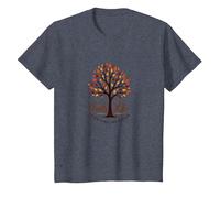 Fall for Jesus: Faith Like Falling Leaves Citation chrétienne T-Shirt, Enfant, Bleu Chiné, 4 Ans
