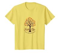 Fall for Jesus: Faith Like Falling Leaves Citation chrétienne T-Shirt, Enfant, Citron, 2 Ans