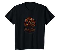 Fall for Jesus: Faith Like Falling Leaves Citation chrétienne T-Shirt, Enfant, Noir, 4 Ans