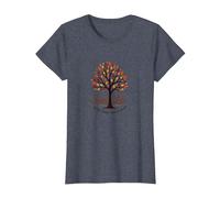 Fall for Jesus: Faith Like Falling Leaves Citation chrétienne T-Shirt, Femme, Bleu Chiné, S
