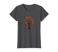 Fall for Jesus: Faith Like Falling Leaves Citation chrétienne T-Shirt, Femme, Chiné Foncé, XXL