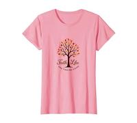 Fall for Jesus: Faith Like Falling Leaves Citation chrétienne T-Shirt, Femme, Rose, S