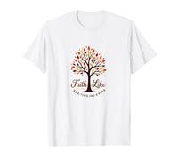 Fall for Jesus: Faith Like Falling Leaves Citation chrétienne T-Shirt, Homme, Blanc, 3XL