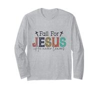 Fall for Jesus He Never Leaves - Autumn - Christian Manche Longue