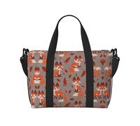 Fall Fox Sac fourre-tout portable pour femme avec imprimé renard, convient pour les entraînements de gym, les trajets et les voyages