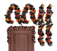 Fall Garland Outdoor, Maple Leaves Garlands, Thanksgiving Falls Decor, 4-Piece Set Home Decoration, Party Supplies for Garden, Autumn Yard, Halloween Indoor Holiday, Patio, and Outdoor Use