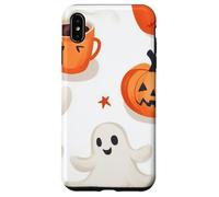 Fall Ghost Pumpkin with Coffee Mugs Halloween Ghosts Coffee Coque pour iPhone XS Max
