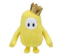 Fall Guys- Peluche Douce Deluxe 20 cm Officielle avec Bean Skin Jaune Original et Couronne dorée Jeu vidéo Ultimate Knockout-5 Personnages de la Saison 1 à Collectionner, 62589