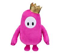Fall Guys- Peluche Douce Deluxe 20 cm Officielle avec Bean Skin Rose Original et Couronne dorée Jeu vidéo Ultimate Knockout-5 Personnages de la Saison 1 à Collectionner, 62591