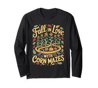 Fall in Love with Corn Mazes Autumn Harvest Fun Manche Longue