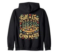 Fall in Love with Corn Mazes Autumn Harvest Fun Sweat à Capuche