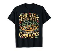 Fall in Love with Corn Mazes Autumn Harvest Fun T-Shirt