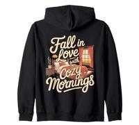 Fall in Love with Cozy Mornings Autumn Bedroom Scene Sweat à Capuche