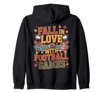 Fall in Love with Football Games Leaf Sweat à Capuche