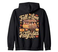 Fall in Love with Hayrides Autumn Leaves Pumpkins Harvest Sweat à Capuche