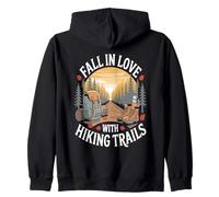 Fall in Love with Hiking Trails Forest Sunset Sweat à Capuche