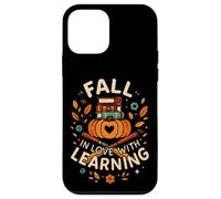 Fall in Love with Learning Book Autumn Pumkins and Teachers Coque pour iPhone 12 Mini
