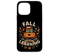 Fall in Love with Learning Book Autumn Pumkins and Teachers Coque pour iPhone 13 Pro Max