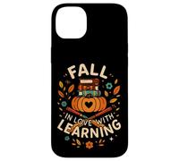 Fall in Love with Learning Book Autumn Pumkins and Teachers Coque pour iPhone 14 Plus