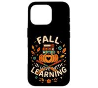 Fall in Love with Learning Book Autumn Pumkins and Teachers Coque pour iPhone 16 Pro