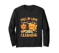 Fall in Love with Learning Cute Autumn Teacher Manche Longue