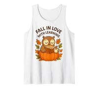 Fall in Love with Learning Cute Owl Autumn Design Débardeur