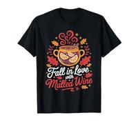 Fall in Love with Mulled Wine Autumn Leaves Citrus T-Shirt