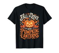 Fall in Love with Pumpkin Lanterns Halloween Autumn Vibes T-Shirt
