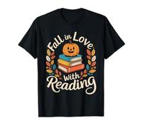 Fall in Love with Reading - English Teacher Bookworm Autumn T-Shirt