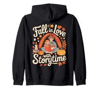 Fall in Love with Storytime Autumn Family Reading Sweat à Capuche