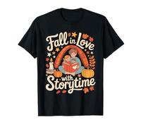 Fall in Love with Storytime Autumn Family Reading T-Shirt
