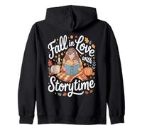 Fall in Love with Storytime Autumn Reading Cozy Sweat à Capuche