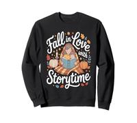 Fall in Love with Storytime Autumn Reading Cozy Sweatshirt