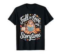 Fall in Love with Storytime Autumn Reading Cozy T-Shirt