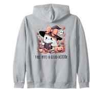 Fall Into a Good Book Cute Ghost Reading Lovers Books Coffee Sweat à Capuche