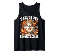 Fall is My Favorite Color Cute Autumn Kitten for Cat Grandma Débardeur