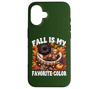 Fall is My Favorite Color for Kitten Mom Cute Autumn Cat Coque pour iPhone 16
