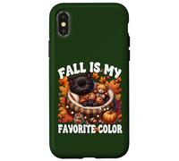 Fall is My Favorite Color for Kitten Mom Cute Autumn Cat Coque pour iPhone X/XS