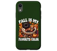 Fall is My Favorite Color for Kitten Mom Cute Autumn Cat Coque pour iPhone XR