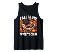 Fall is My Favorite Color for Kitten Mom Cute Autumn Cat Débardeur