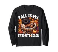Fall is My Favorite Color for Kitten Mom Cute Autumn Cat Manche Longue