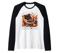 Fall is My Favorite Color for Kitten Mom Cute Autumn Cat Manche Raglan