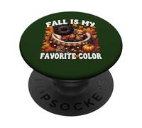 Fall is My Favorite Color for Kitten Mom Cute Autumn Cat PopSockets PopGrip Adhésif