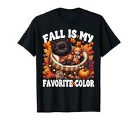 Fall is My Favorite Color for Kitten Mom Cute Autumn Cat T-Shirt