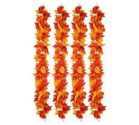 Fall Leaves Garland, Artificial Fall Garlands, 5.7 inches Sturdy Thanksgiving Decorations, Seasonal Halloween Ornaments for Festival Parties, Home Table Balcony Desk Living Room Decor