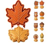Fall Mini Pie Mold Collection, Reusable Hand Pie Molds with Embossed Shapes | Dough Presser Pocket Pie Maker for Thanksgiving Baking, Mini Pastry Shaper Tool for Home Bakers
