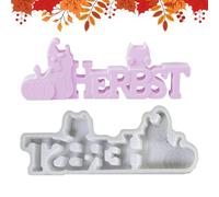 Fall Molds - Easy-Release Pumpkin Gnome Silicone Molds 3 pièces Set, Flexible Autumn Letters Casting Mold | Reusable Soap Resin Plaster Candle for DIY Art Home Decor Carvings | Halloween Th