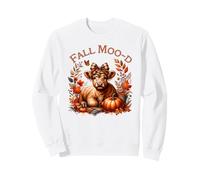 Fall Moo-d Vache des Highlands Saison d'automne Mignon et drôle Sweatshirt