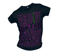 Fall out Boy - T-Shirt Fall Out Boy Skinny Noir Repeat Logo M (T-Shirt taille Medium)